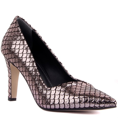 Moxee - Bronz Topuklu Kadın Ayakkabı