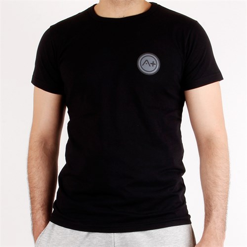 A+ Palermo Erkek Siyah Basic T-shirt
