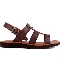 Brown Leather Mens Sandals