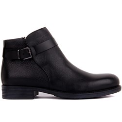 Black Genuine Leather Mens Boots