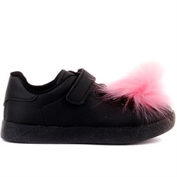 Cool Kids - Siyah Renk Cırtlı Unisex Çocuk Ayakkabısı
