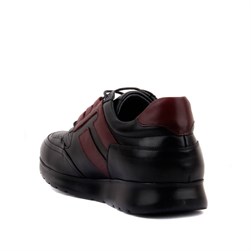 Fosco - Siyah, Bordo Deri Erkek Spor Ayakkabı