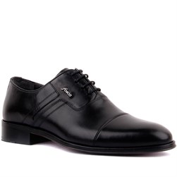 Fosco - Siyah Deri Erkek Klasik Ayakkabı