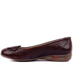 King Paolo - Kahverengi Deri Kadın Günlük Ayakkabı