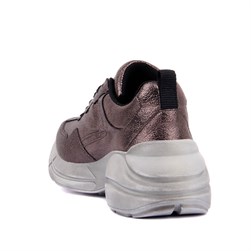 Moxee - Platin Bağcıklı Kadın Günlük Ayakkabı