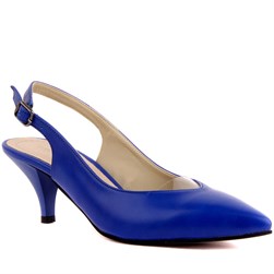 Moxee - Saks Mavisi Renk Tokalı Kadın Stiletto