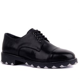 Moxee - Siyah Bağcıklı Kadın Günlük Ayakkabı