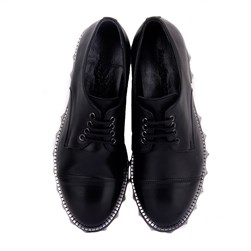 Moxee - Siyah Bağcıklı Kadın Günlük Ayakkabı