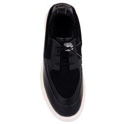 Özel Üretim - Siyah Deri Erkek Günlük Ayakkabı