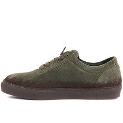 Özel Üretim - Yeşil Süet Erkek Günlük Ayakkabı