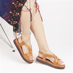 Pierre Cardin - Taba Deri Kadın Sandalet