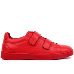 Sail Lakers - Kırmızı Deri Cırtlı Erkek Günlük Ayakkabı