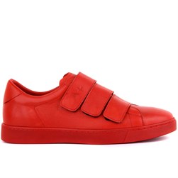 Sail Lakers - Kırmızı Deri Cırtlı Erkek Günlük Ayakkabı