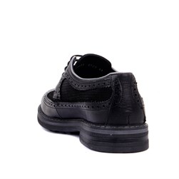 Sail Lakers - Siyah Deri Bağcıklı Erkek Günlük Ayakkabı