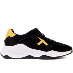 Sail Lakers - Siyah, Sarı Renk Bağcıklı Erkek Sneaker 